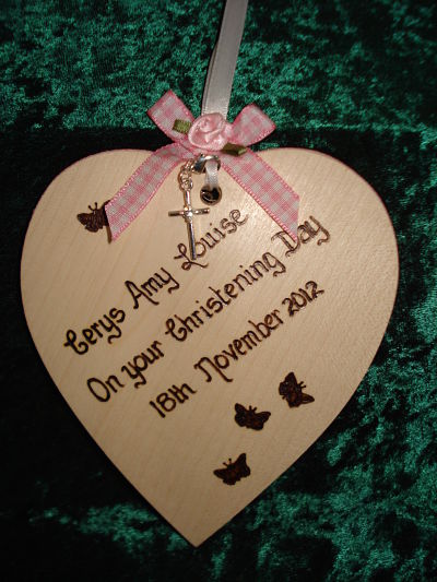 Personalised Christening Heart