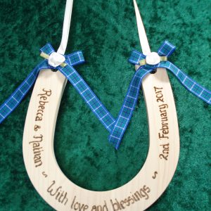 Personalised Standard Tartan Wedding Horseshoe