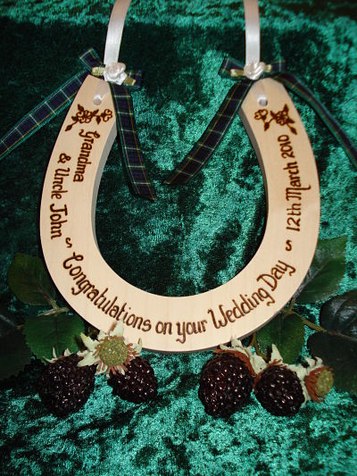 Personalised Standard Tartan Wedding Horseshoe
