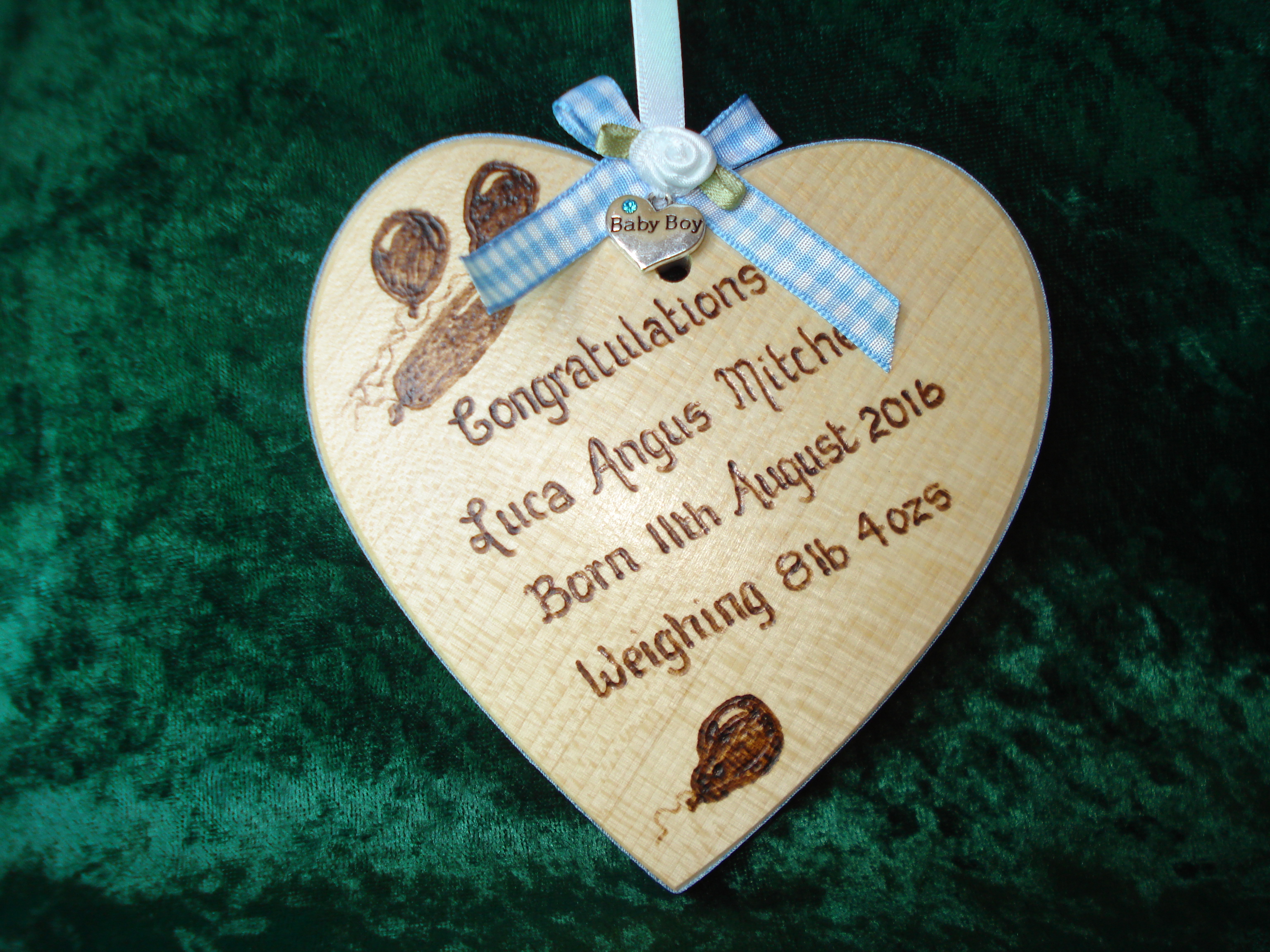 Personalised Baby Heart