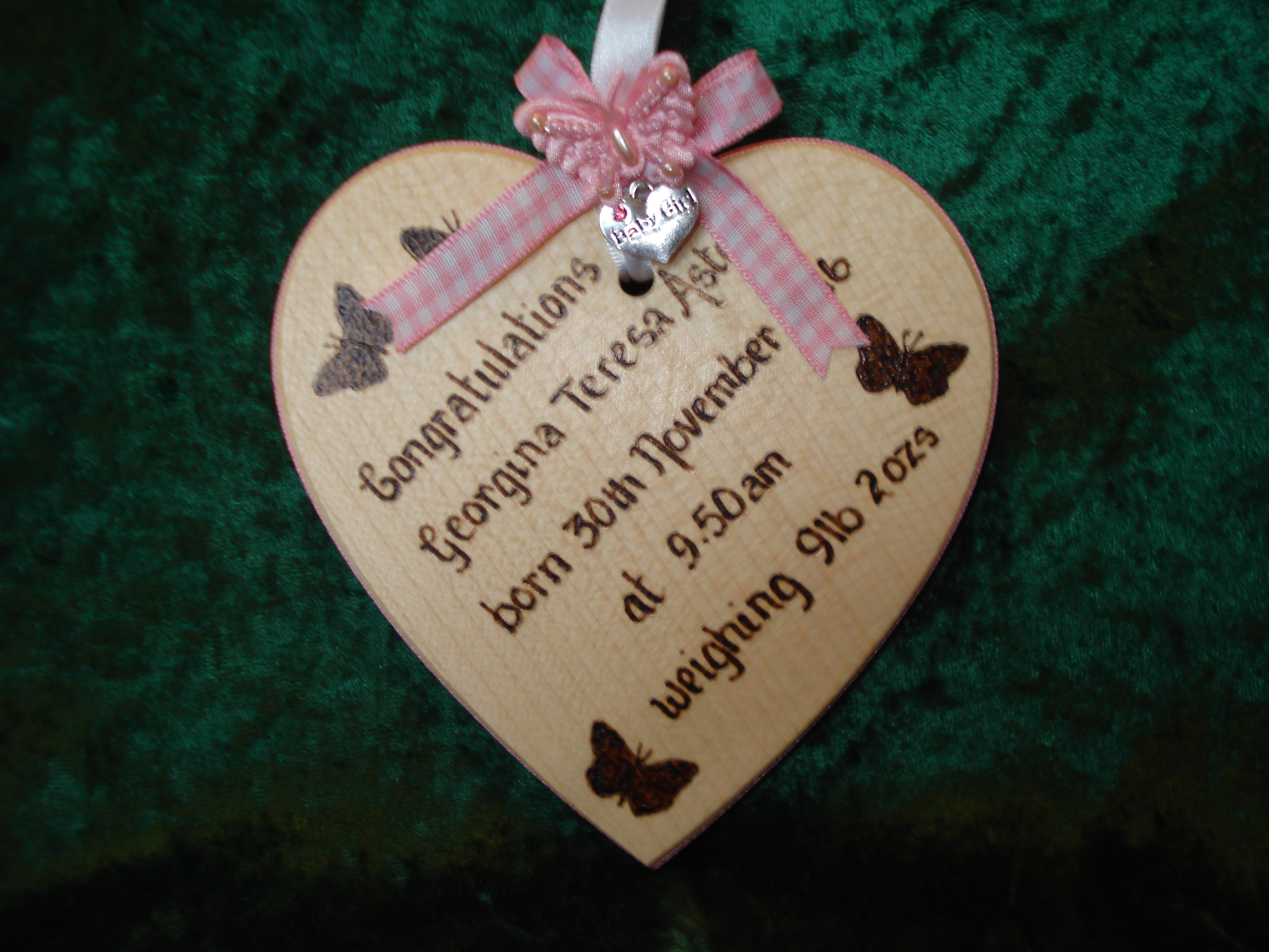 Personalised Baby Heart