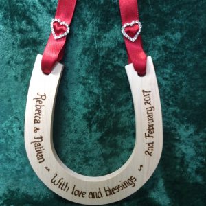 Personalised Diamante Wedding Horseshoe
