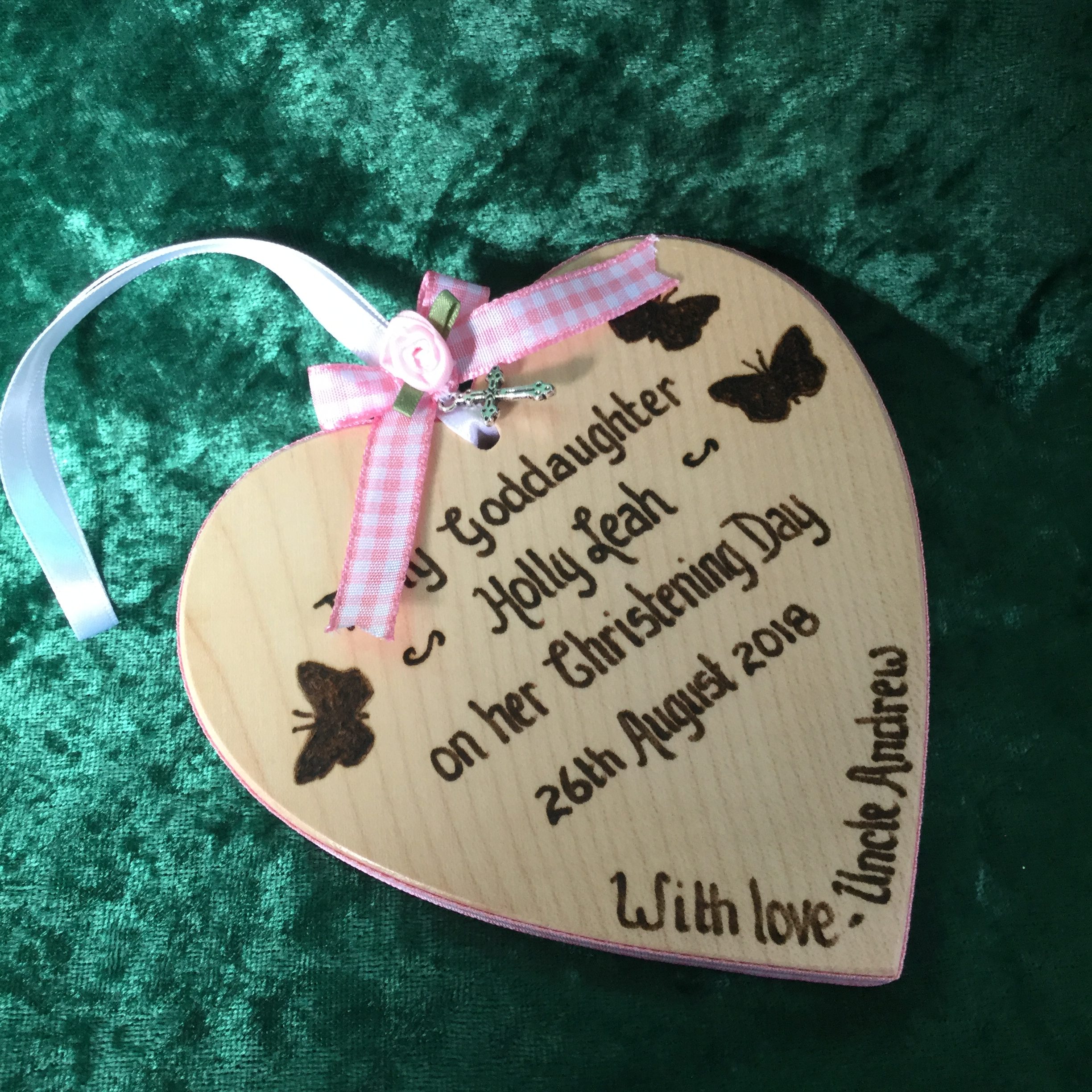 Personalised Christening Heart