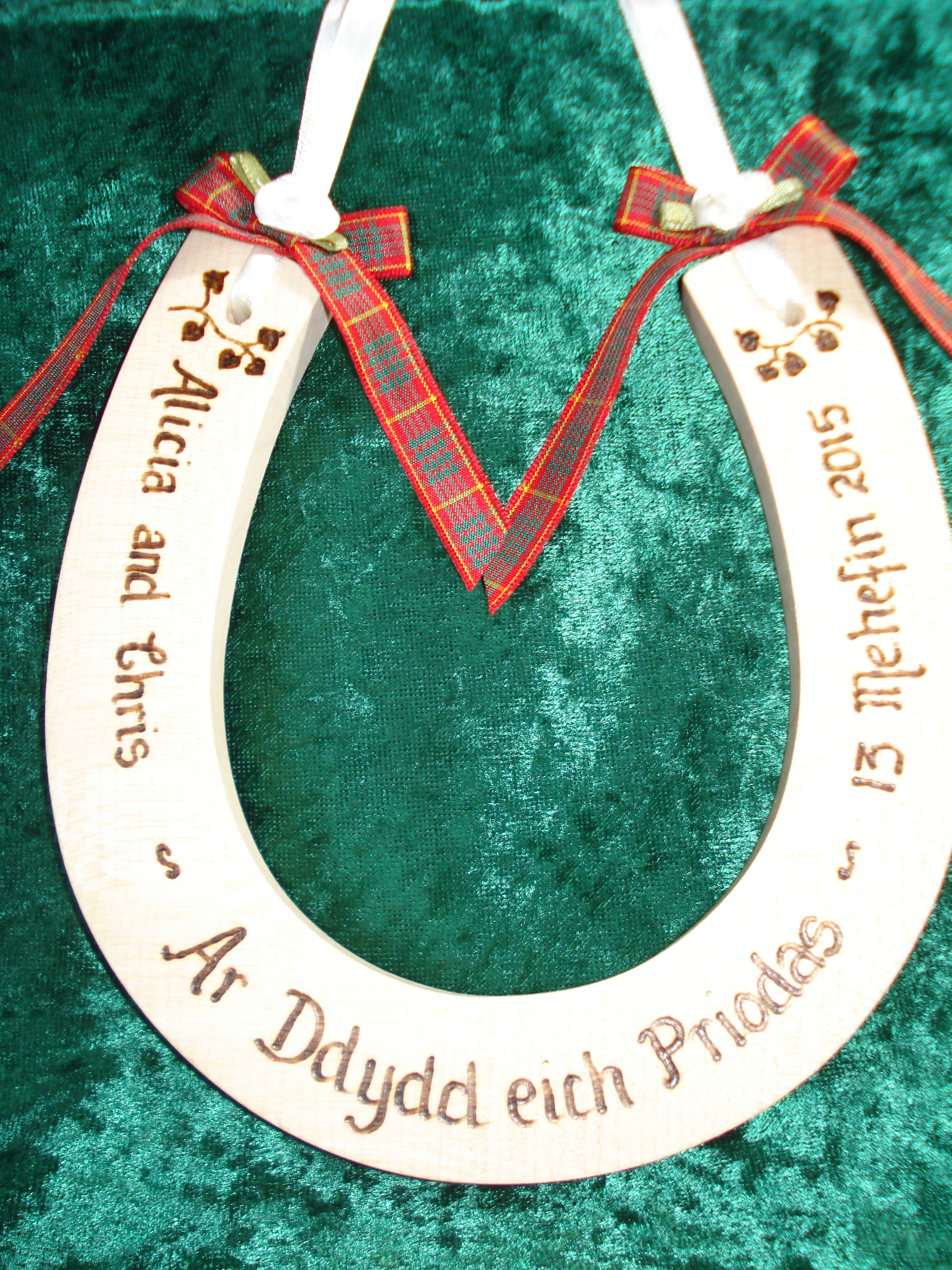 Personalised Standard Tartan Wedding Horseshoe