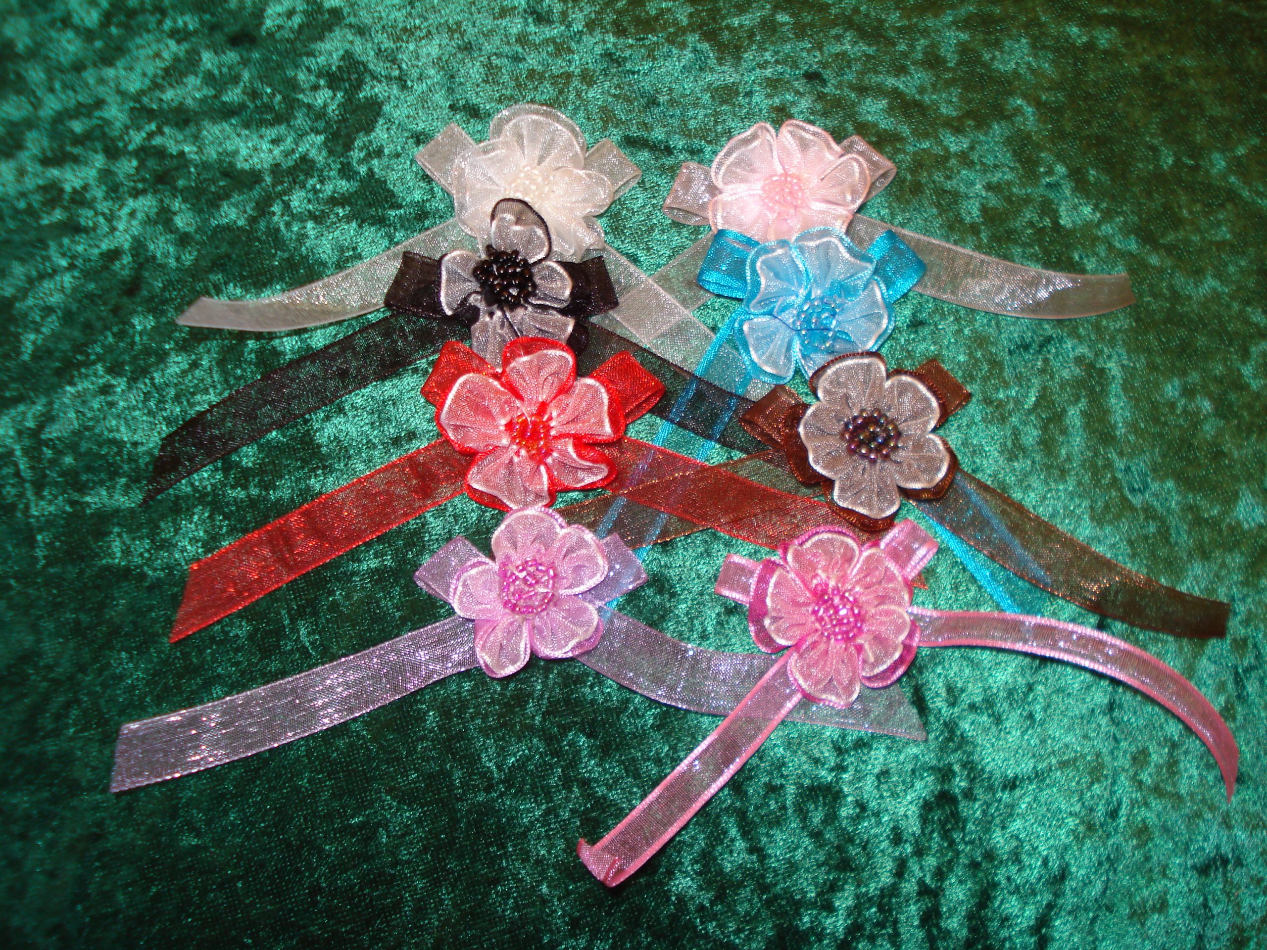Two Tone Organza Rosettes