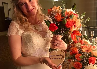 Gallery - Bride Aimee with wedding heart