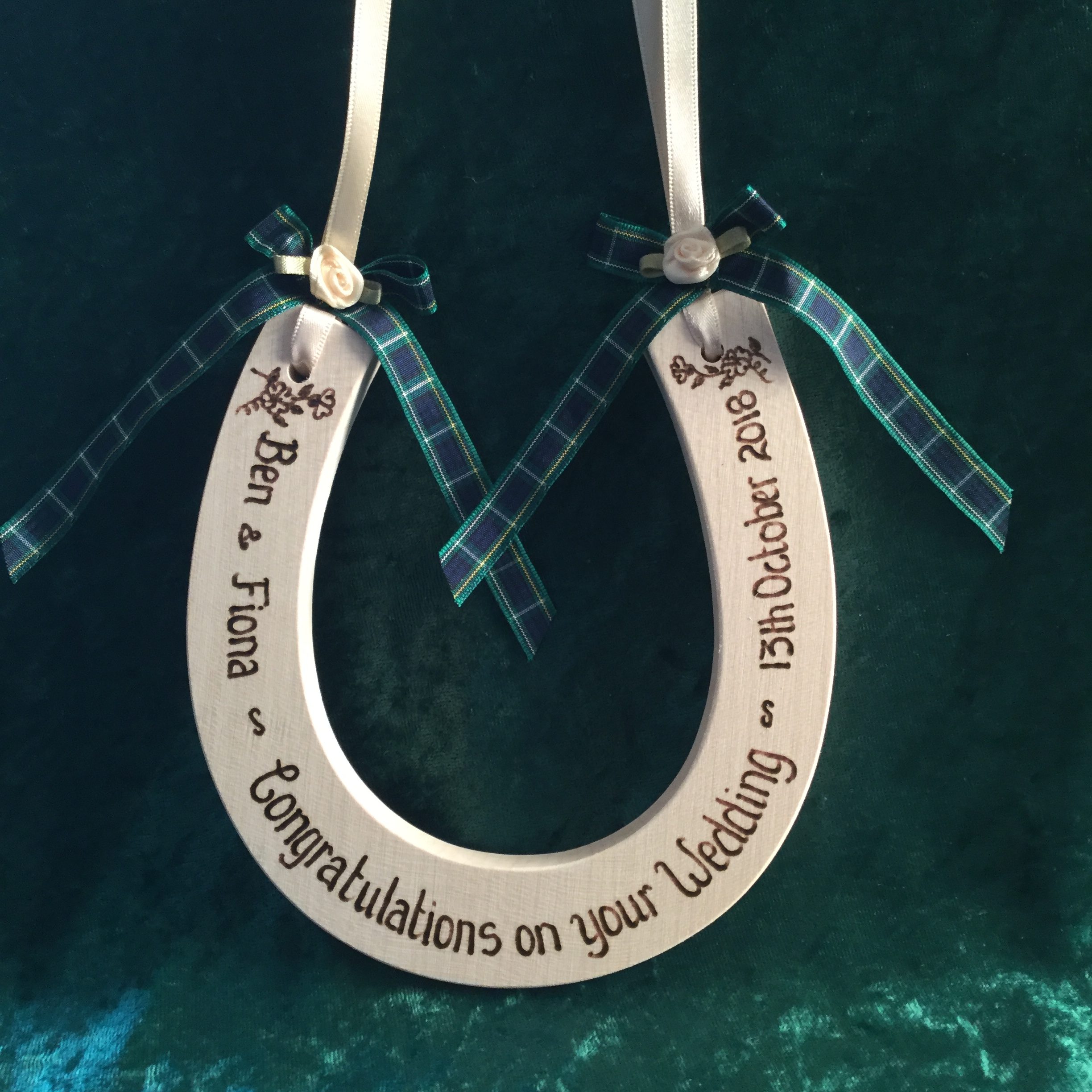 tartan wedding horseshoe