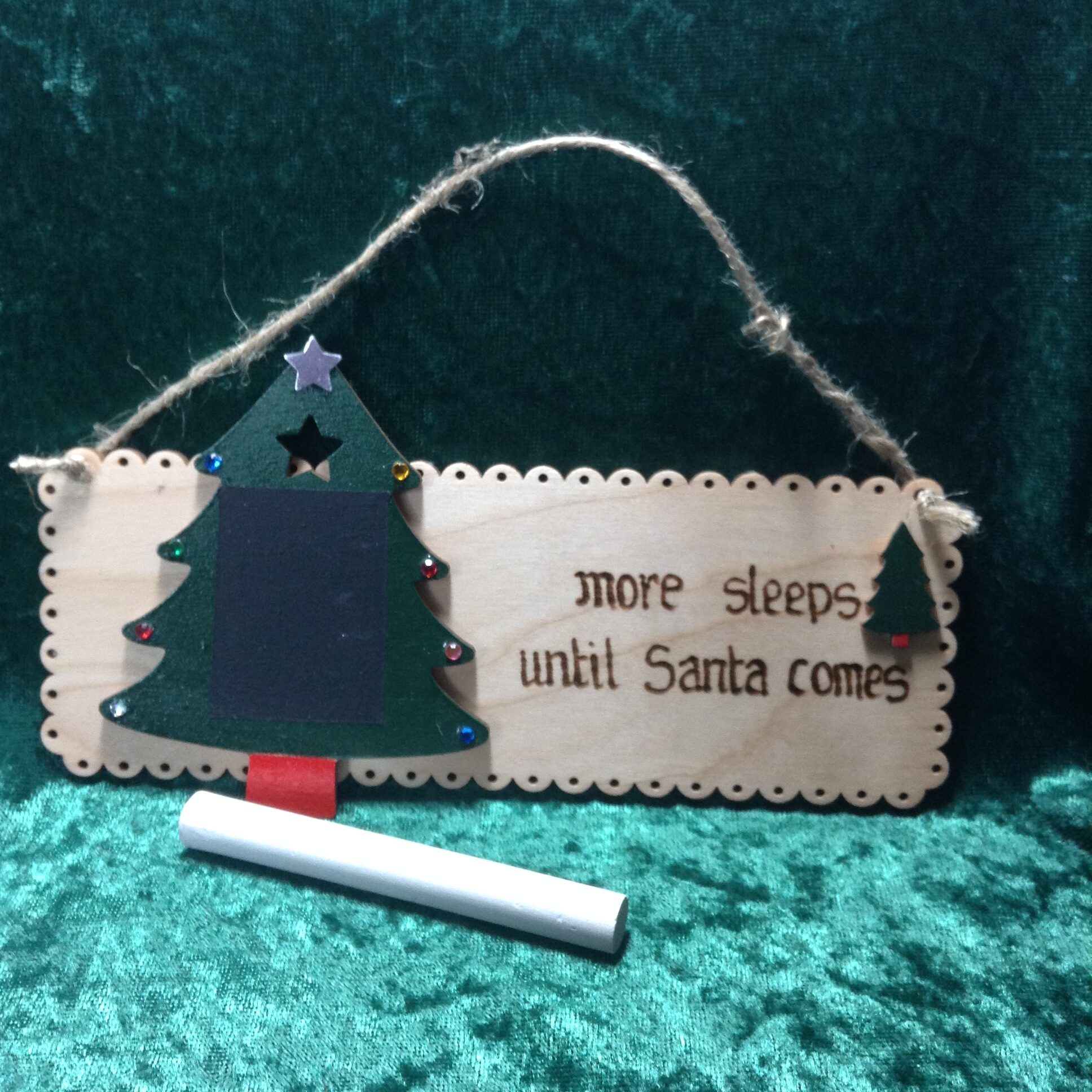 Xmas Countdown Plaque - tree