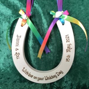 Rainbow Wedding Horseshoe