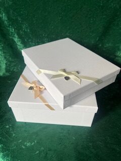 Presentation Box - large and small in ivory and cream