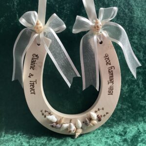 Seashell Wedding Horseshoe - personalised as required
